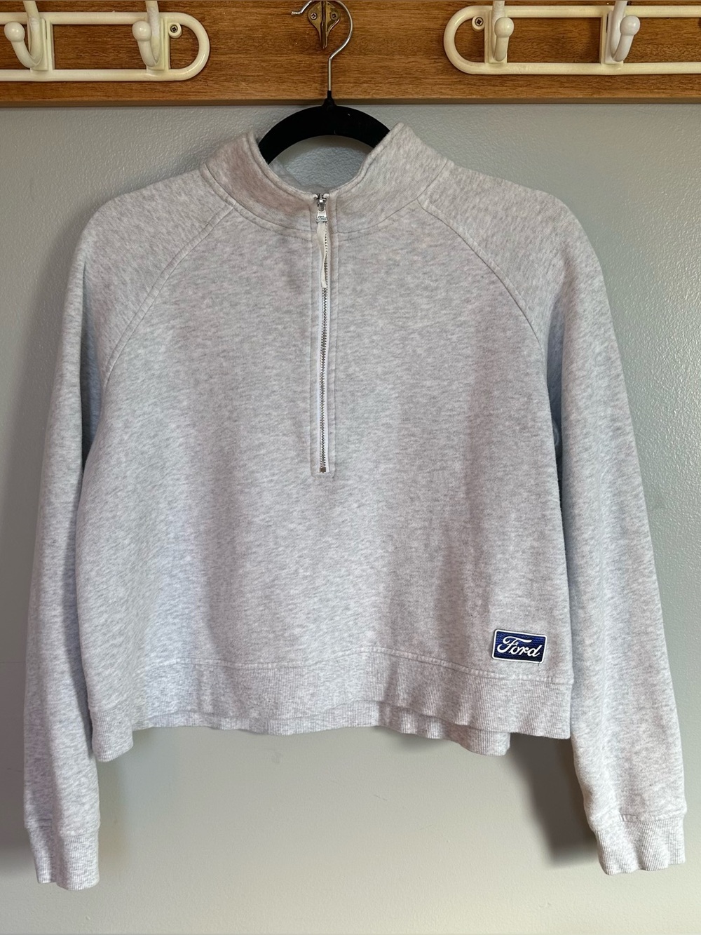Official Ford Cropped Half Zip Sweatshirt
